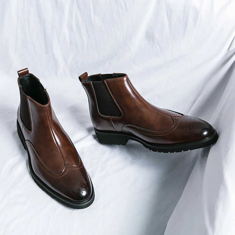 Bottes Chelsea homme perforées