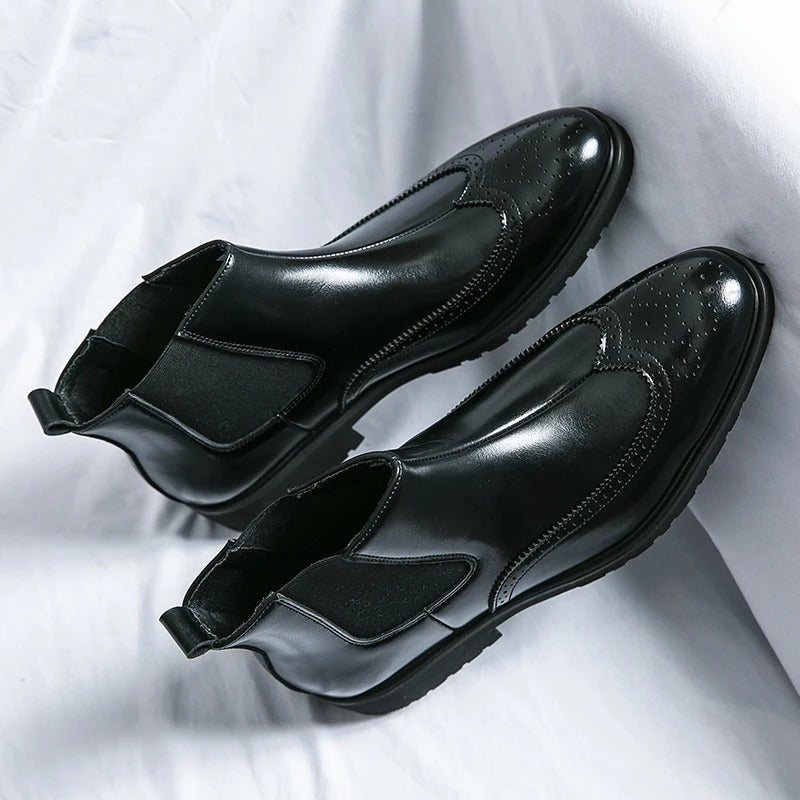 Bottes Chelsea homme perforées