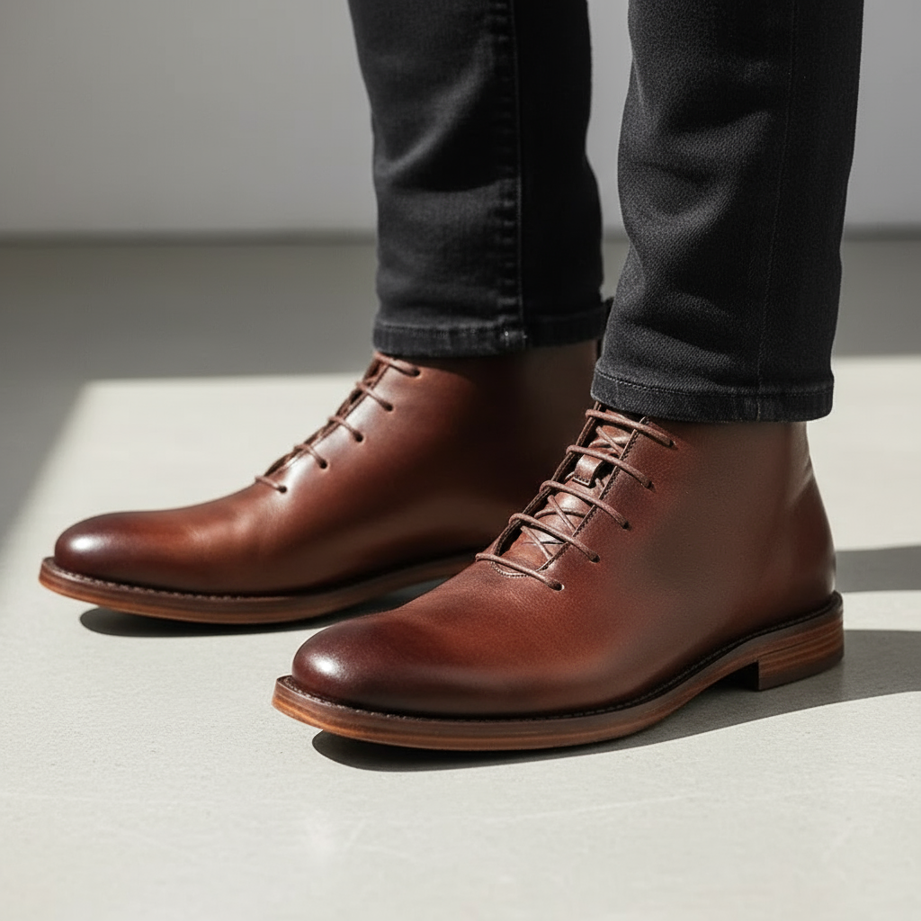 Bottes homme à lacets