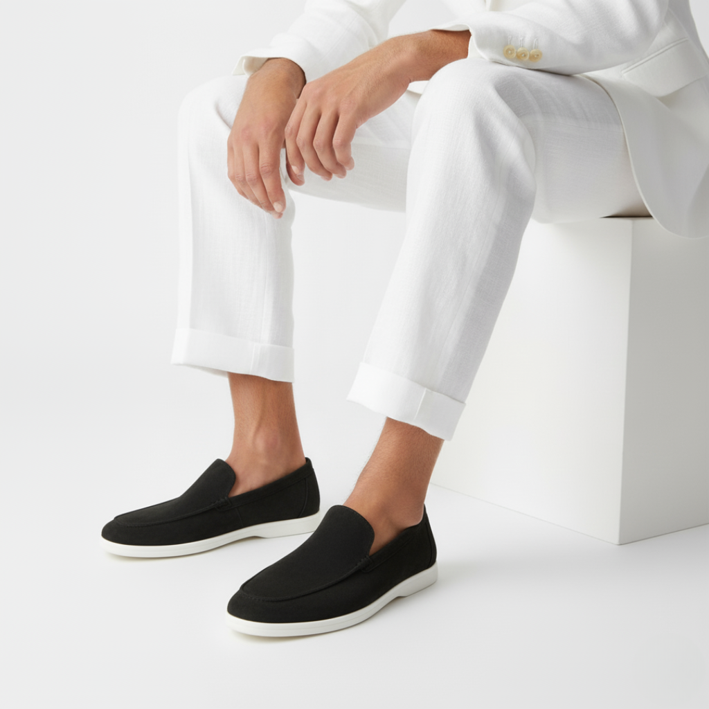 Mocassins homme couture apparente