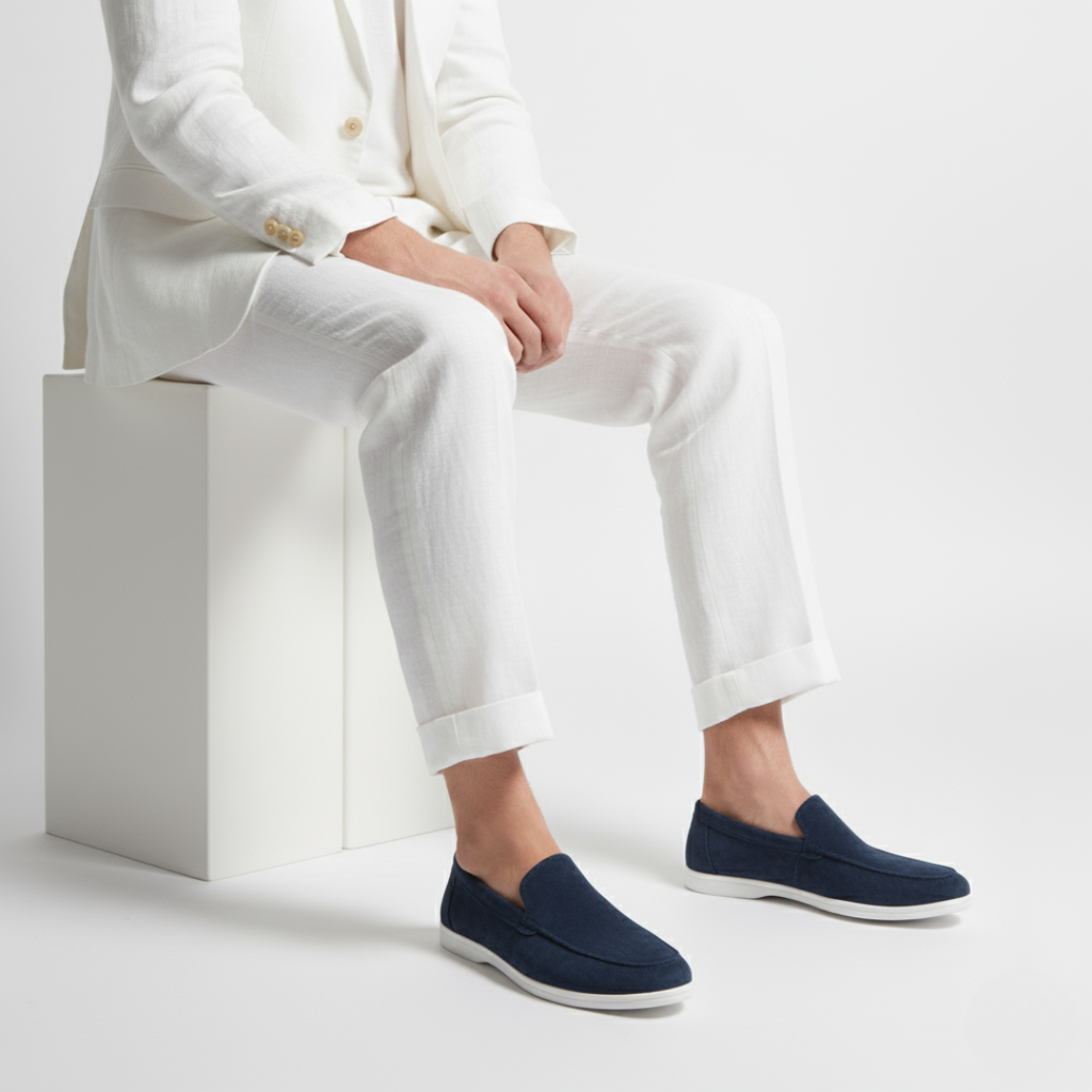 Mocassins homme couture apparente