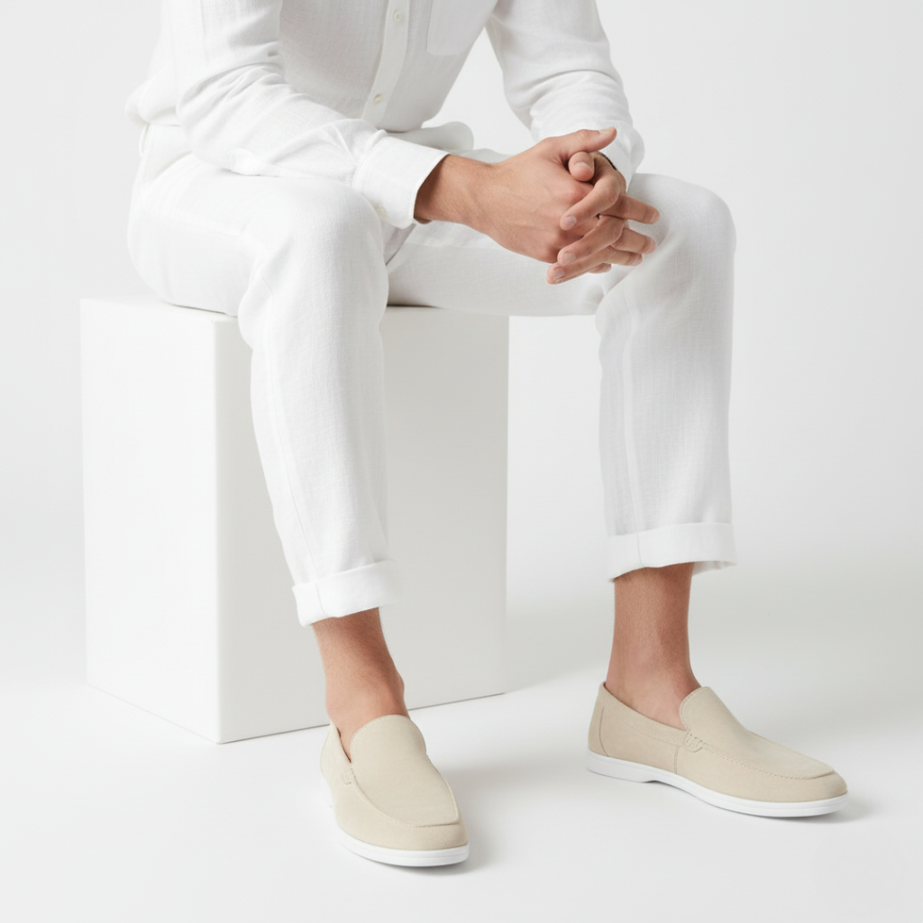 Mocassins homme couture apparente