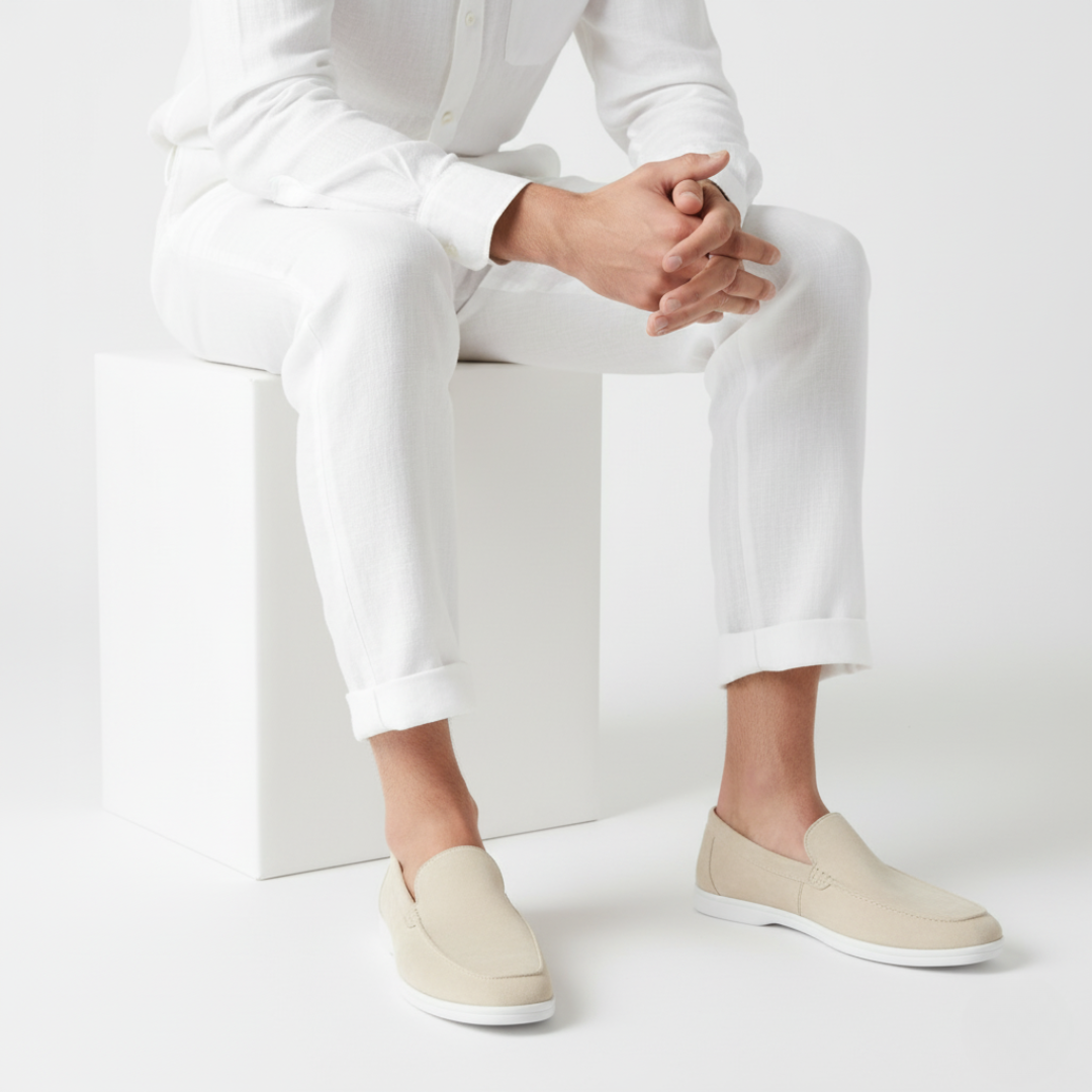 Mocassins homme couture apparente