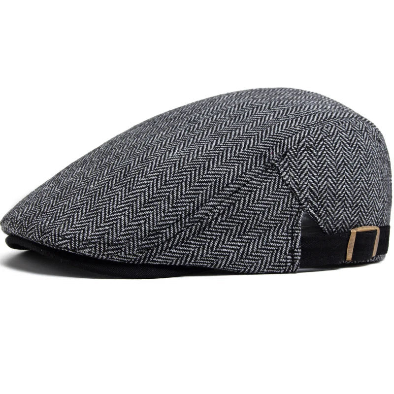 Gautier Vendôme - Béret chevrons réglable homme - Gris et blanc - vue 1