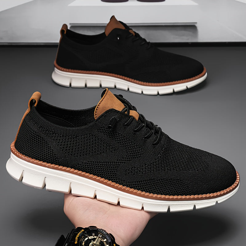 Baskets homme à lacets en maille