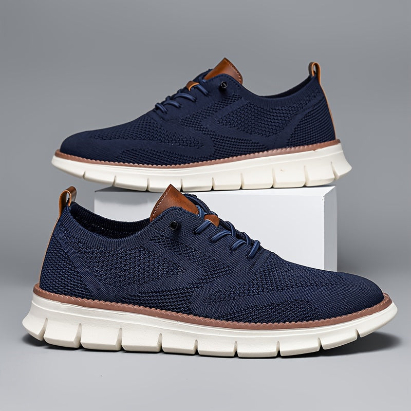 Baskets homme à lacets en maille
