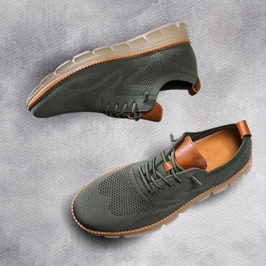 Baskets homme maille à lacets