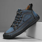 Baskets homme montantes surpiquées