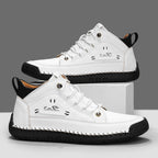 Baskets homme montantes surpiquées