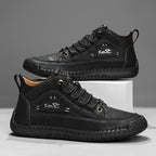 Baskets homme montantes surpiquées