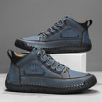Baskets homme montantes surpiquées