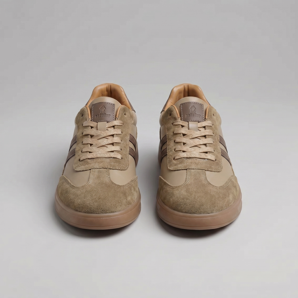 Baskets homme rétro à empiècements