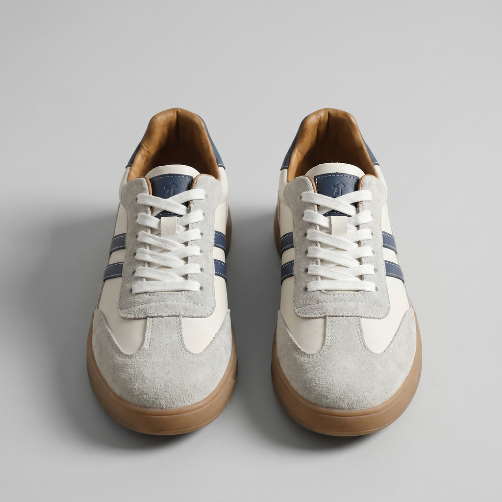 Baskets homme rétro à empiècements
