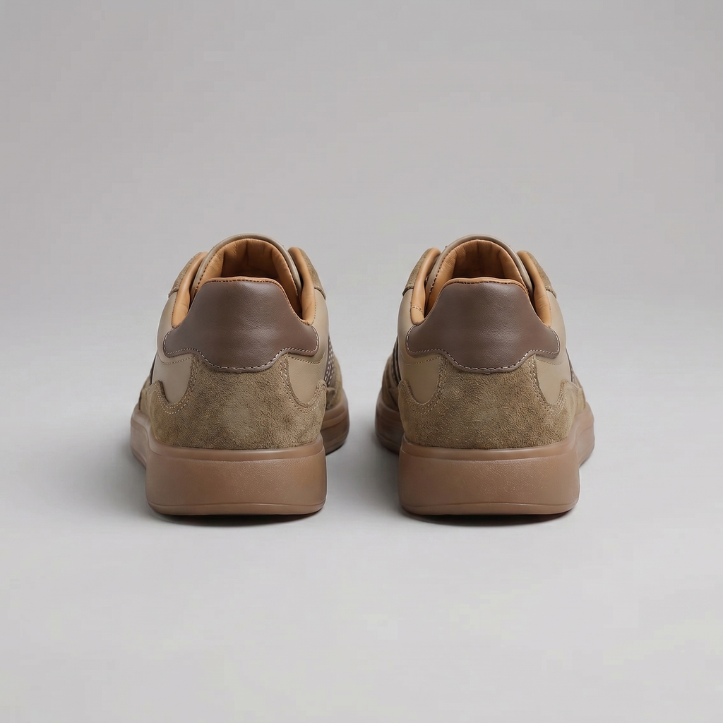 Baskets homme rétro à empiècements
