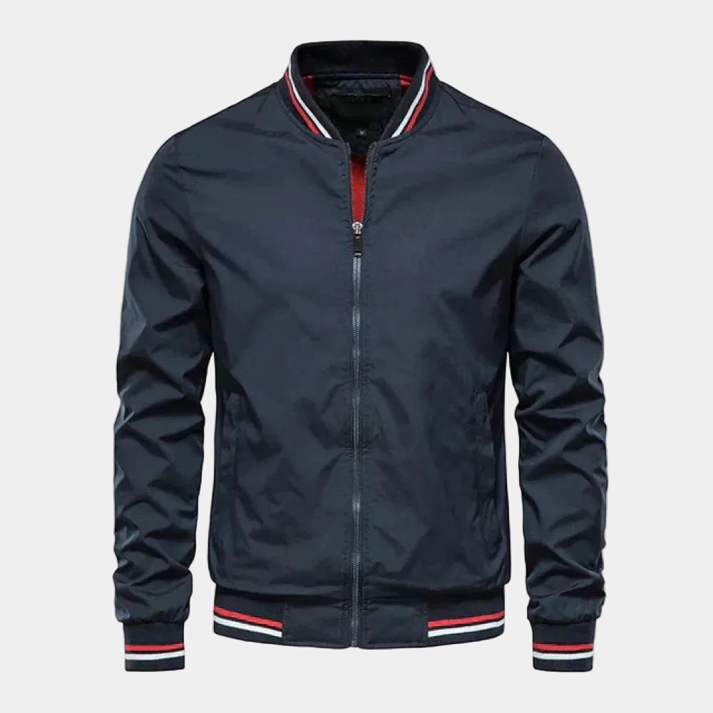 Blouson bomber homme zippé col montant