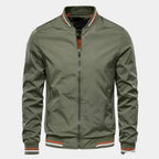 Blouson bomber homme zippé col montant