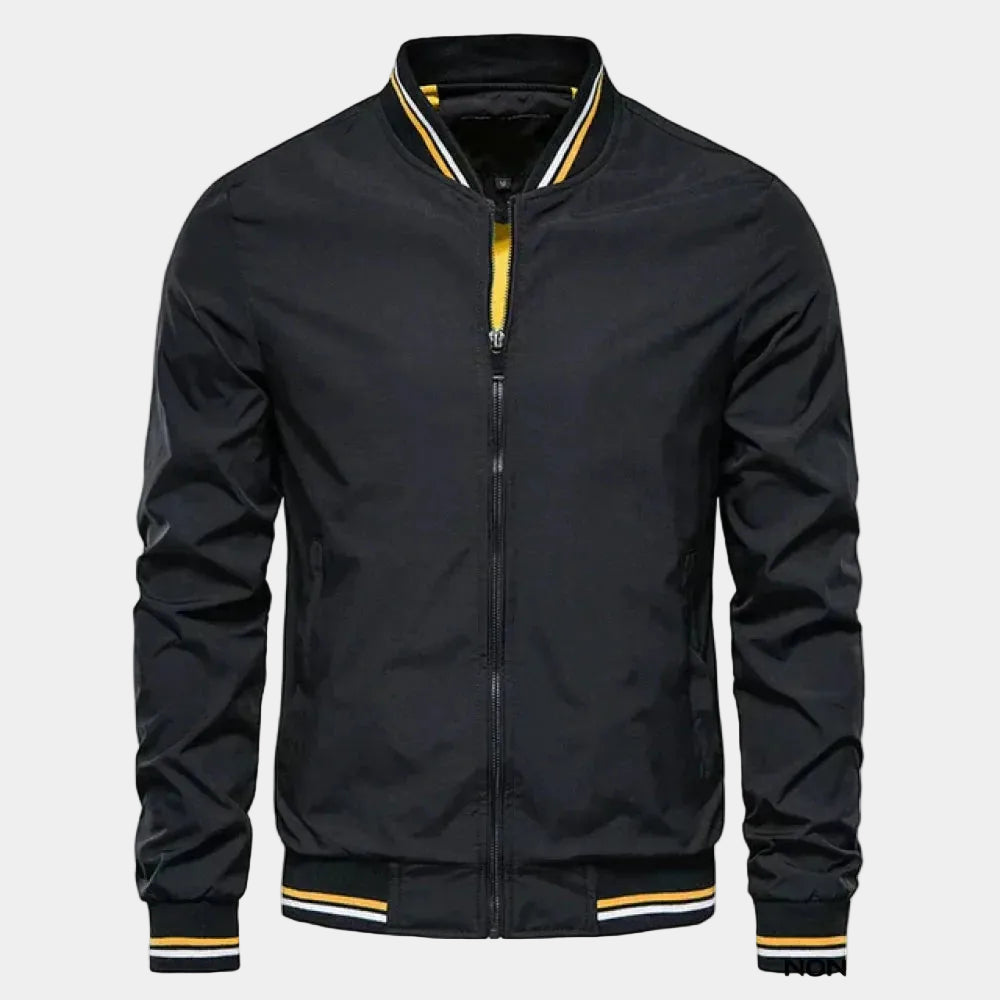 Blouson bomber homme zippé col montant