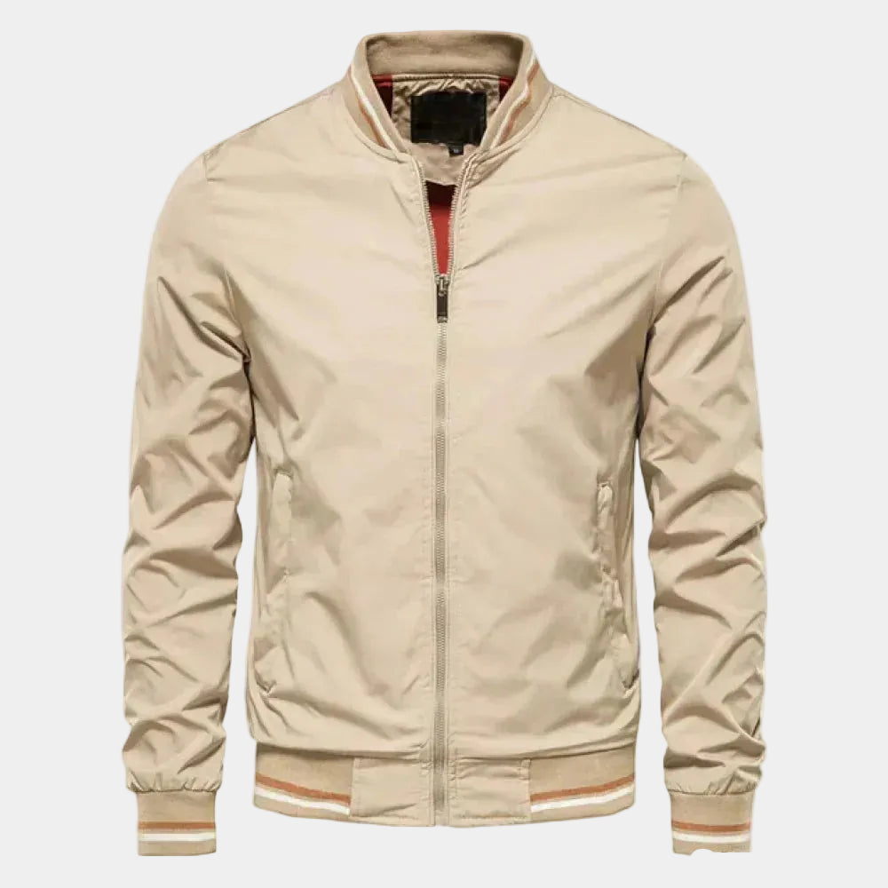 Blouson bomber homme zippé col montant