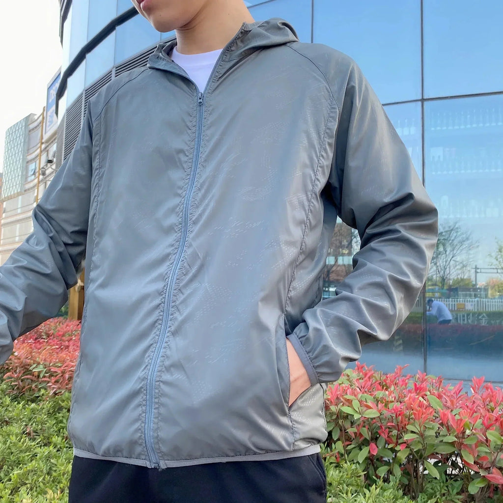 Blouson homme zippé à capuche