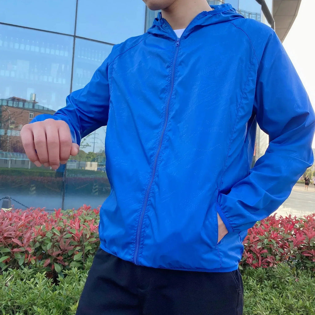 Blouson homme zippé à capuche