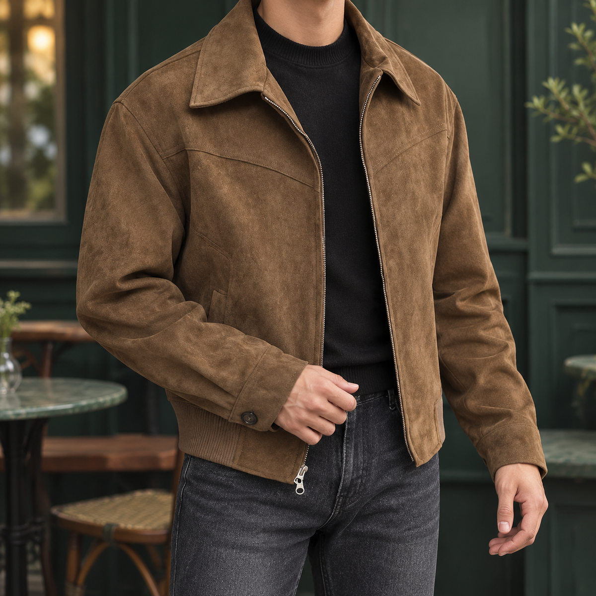 Blouson homme zippé à col