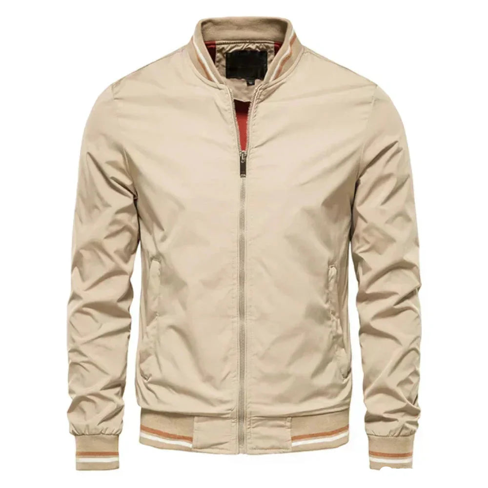 Blouson homme zippé à col montant