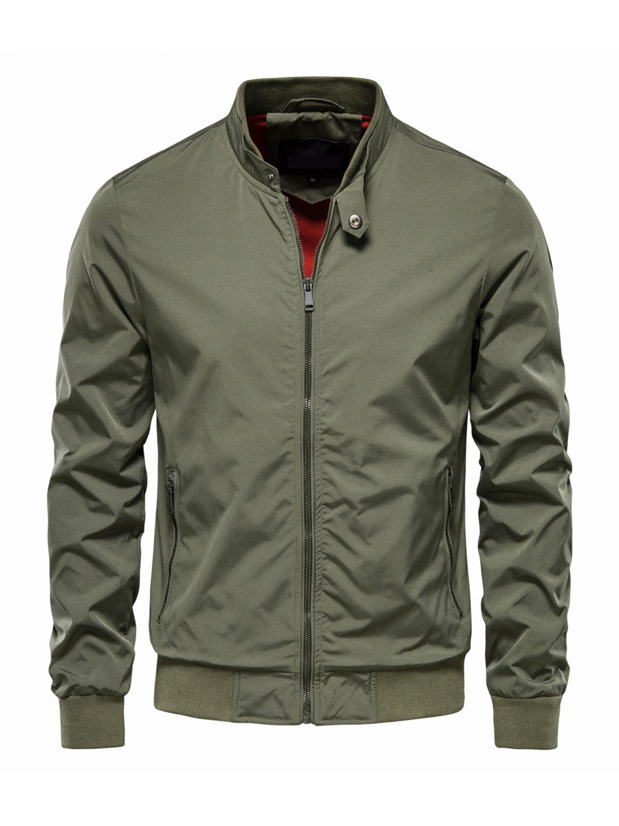 Blouson homme zippé col montant
