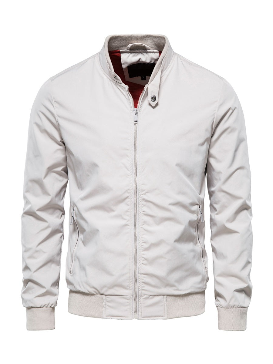 Blouson homme zippé col montant