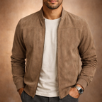 Blouson homme zippé côtelé