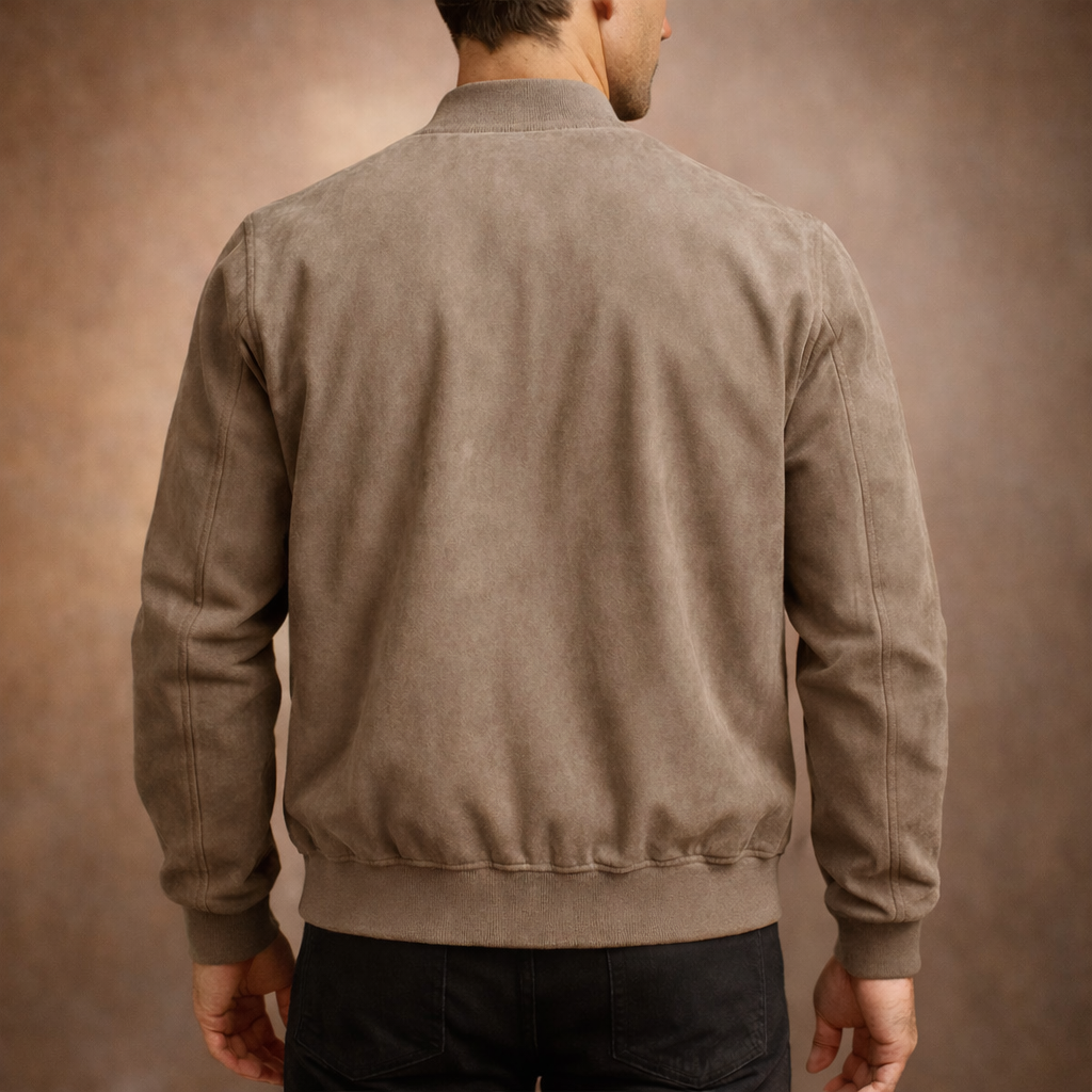 Blouson homme zippé côtelé
