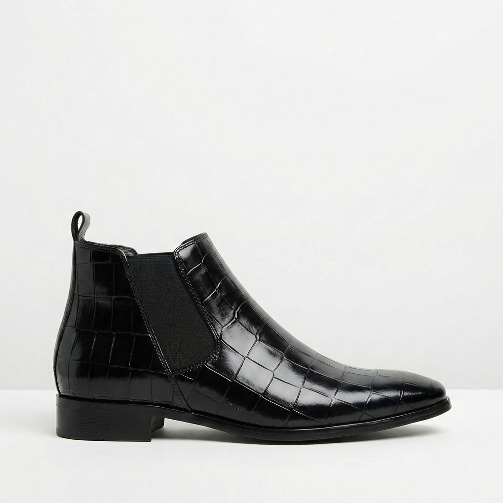 Bottines Chelsea homme texturées