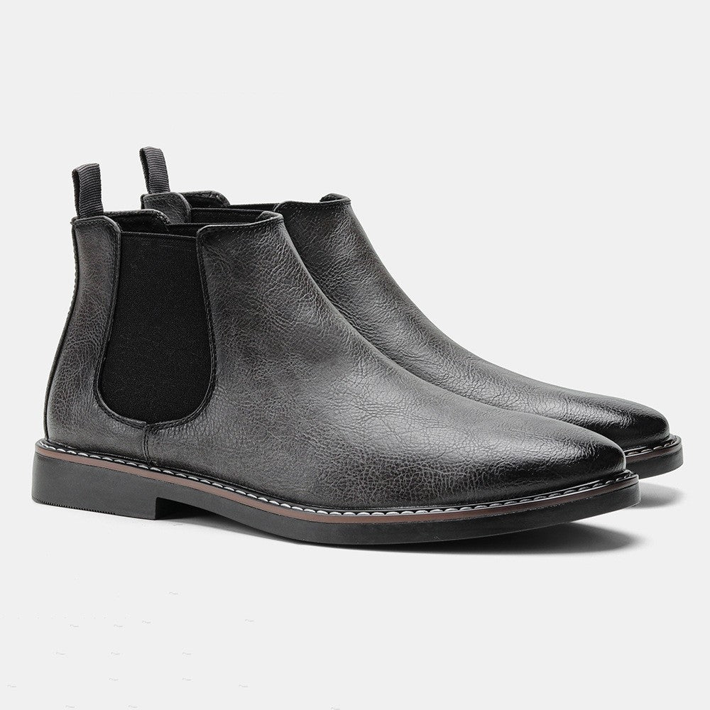 Bottines homme à empiècements élastiques