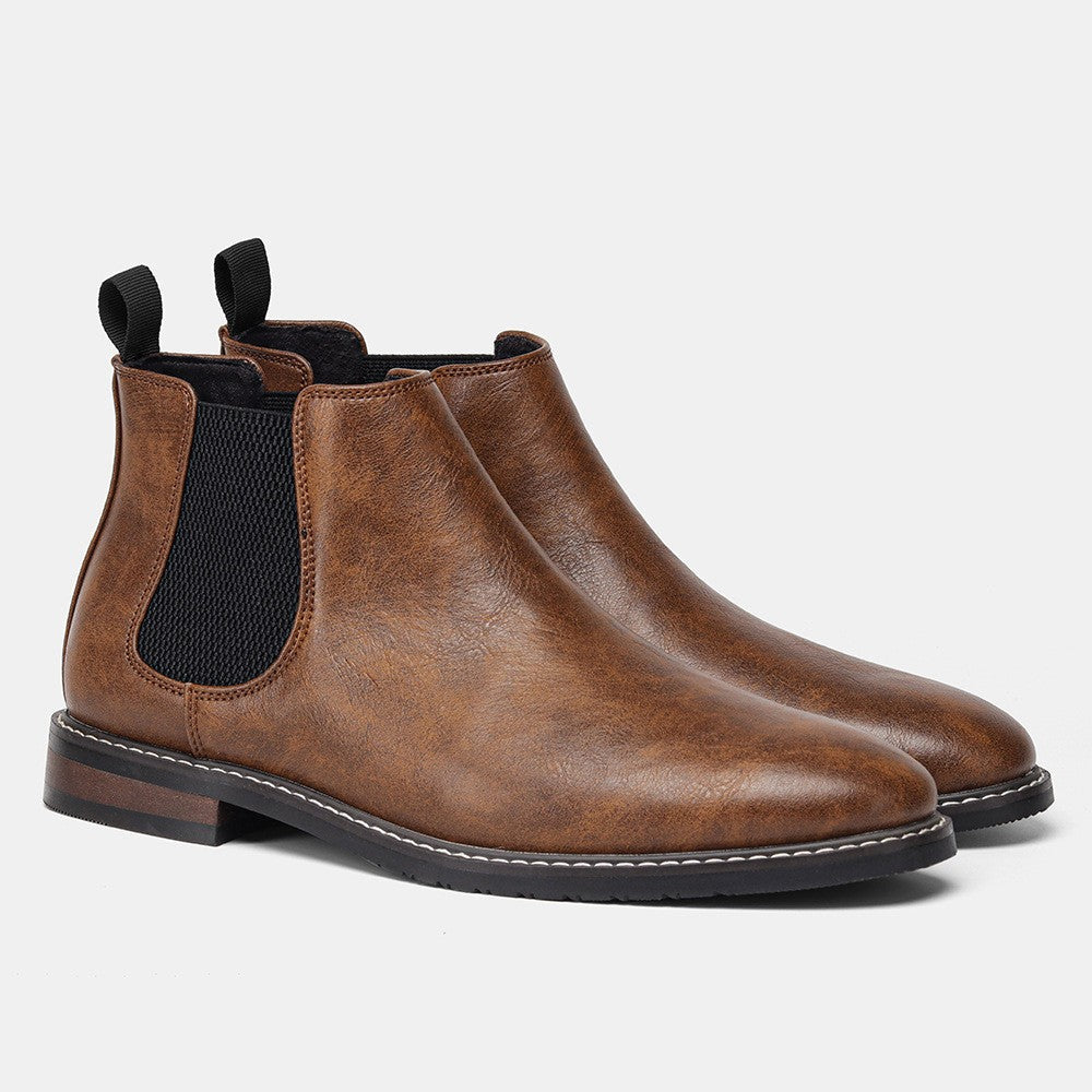 Bottines homme à empiècements élastiques