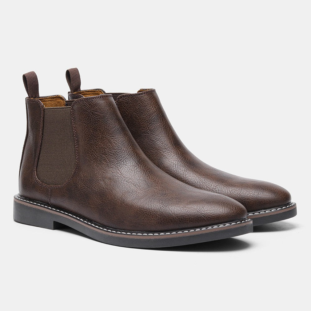 Bottines homme à empiècements élastiques