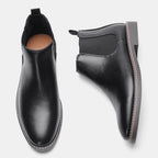 Bottines homme à empiècements élastiques
