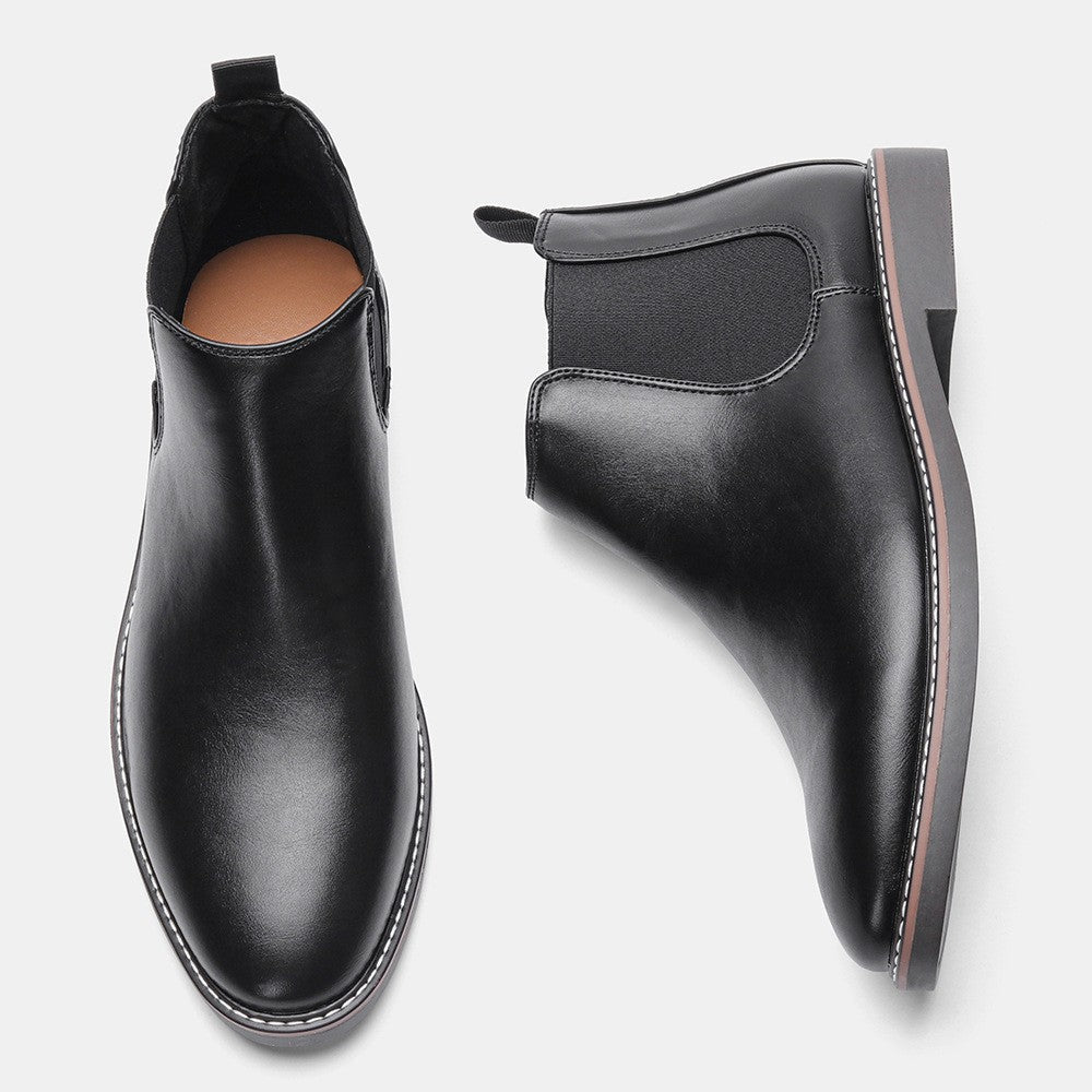 Bottines homme à empiècements élastiques