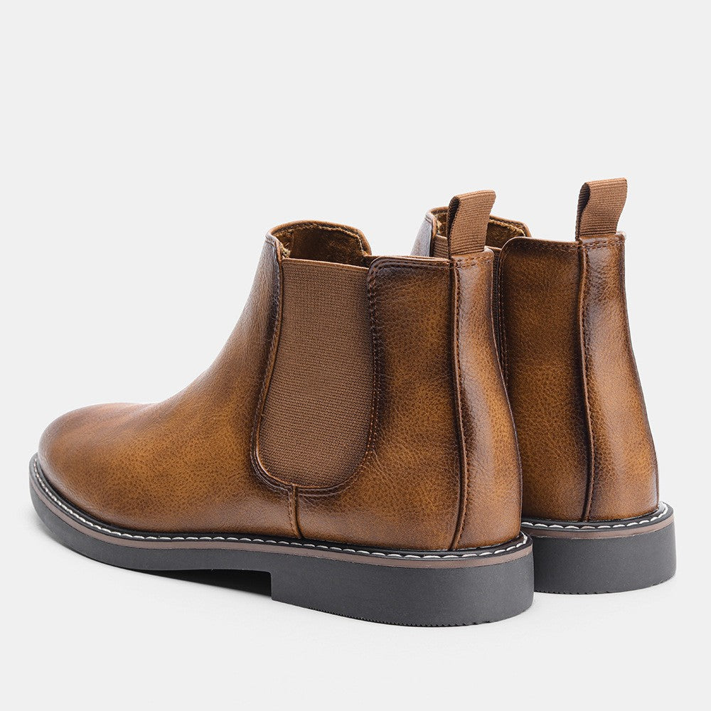 Bottines homme à empiècements élastiques