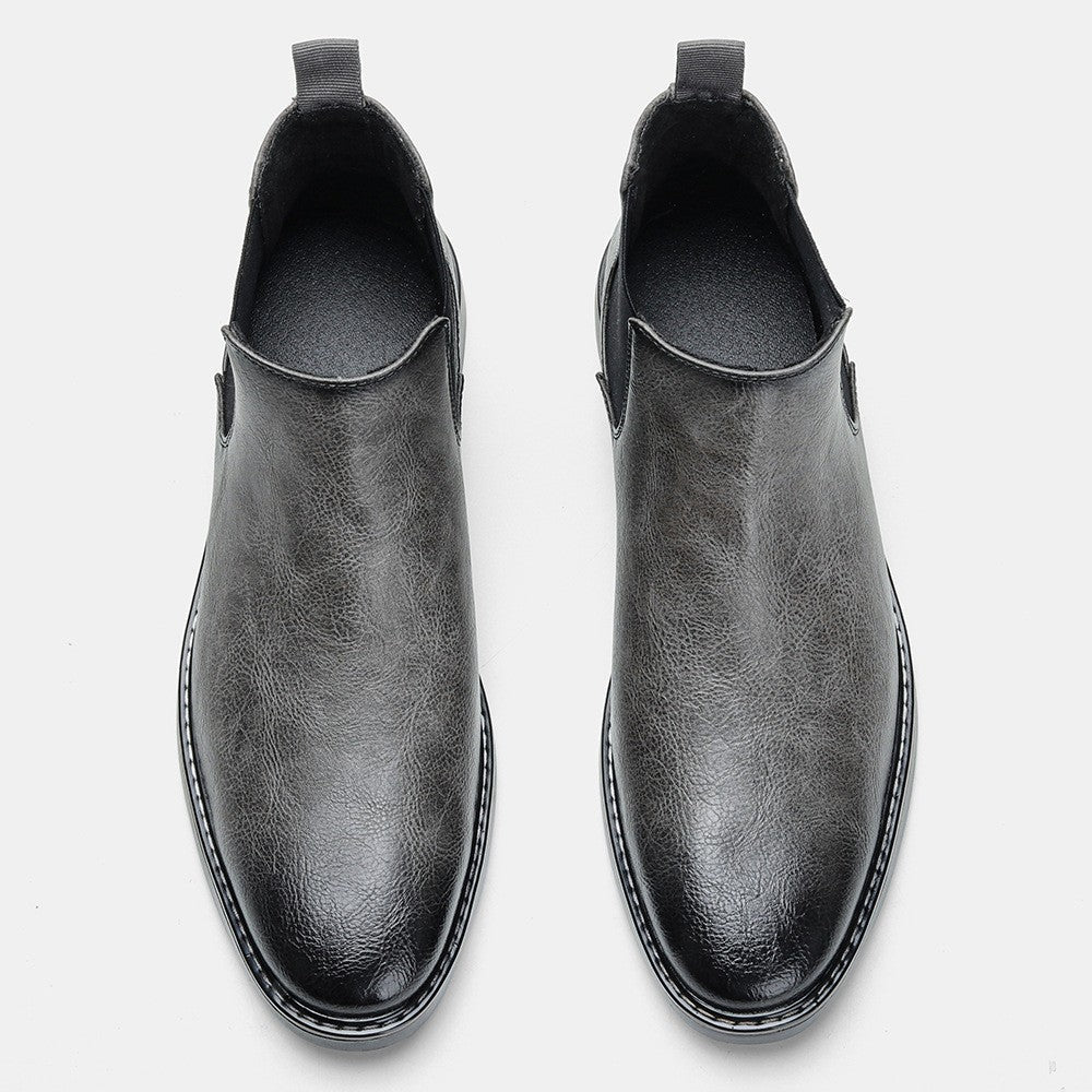 Bottines homme à empiècements élastiques