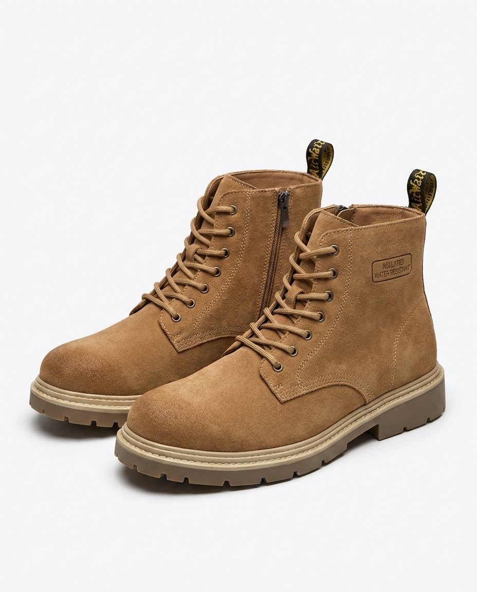 Bottines homme à lacets et zip latéral