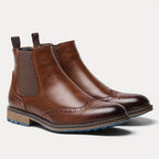 Bottines homme Chelsea à détails brogue