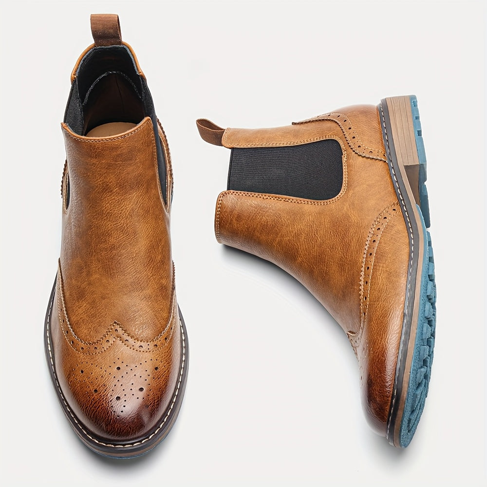 Bottines homme Chelsea à détails brogue