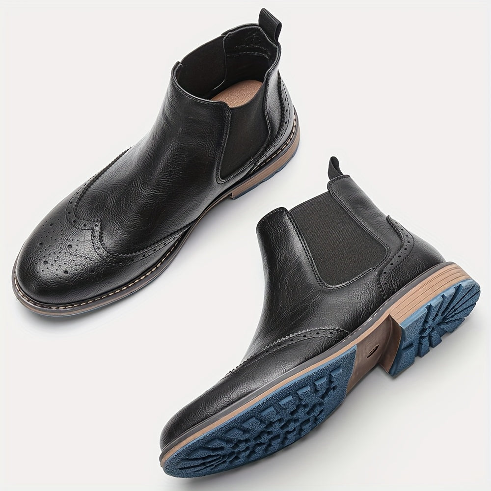 Bottines homme Chelsea à détails brogue