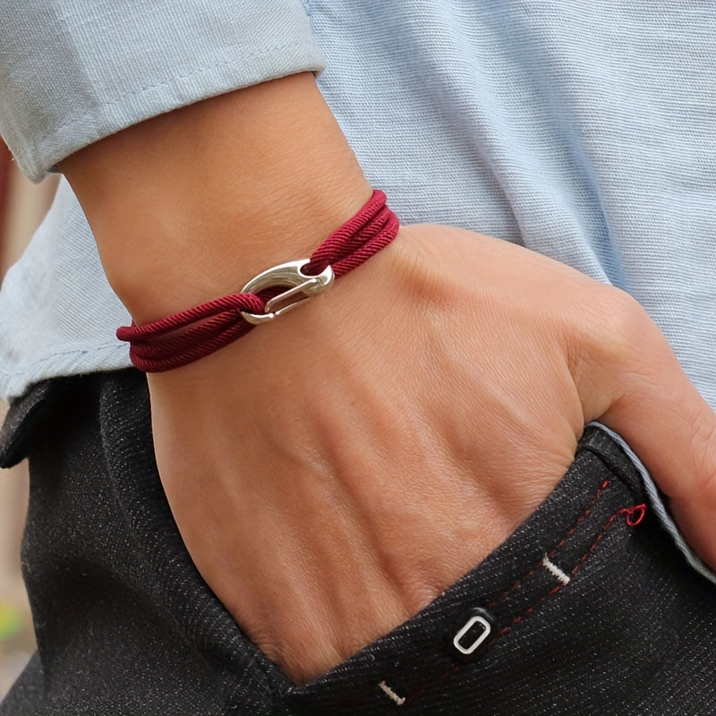 Bracelet homme à ancre marine