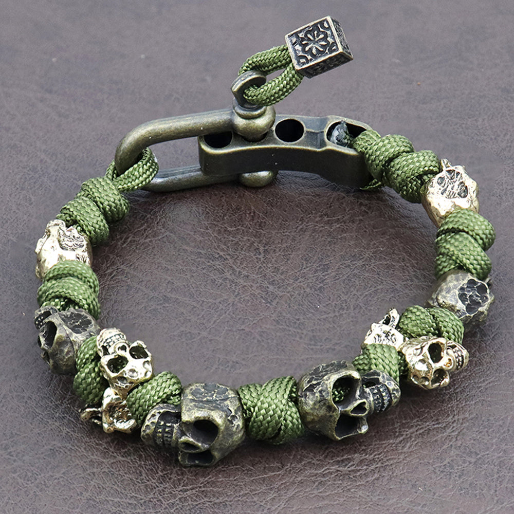 Bracelet homme à cordon perlé