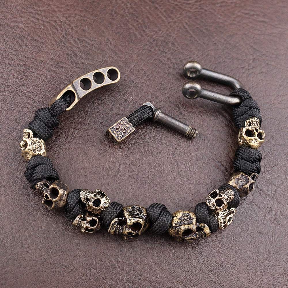 Bracelet homme à cordon perlé