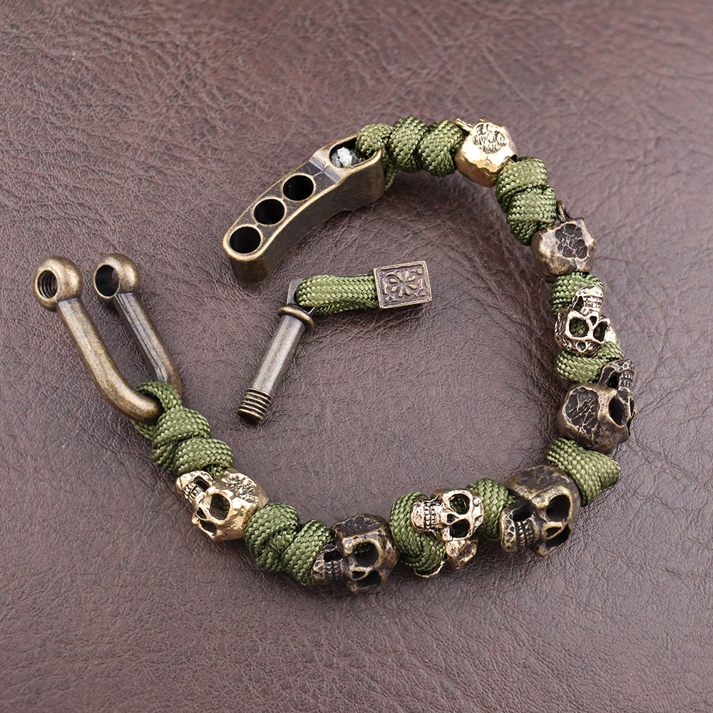Bracelet homme à cordon perlé