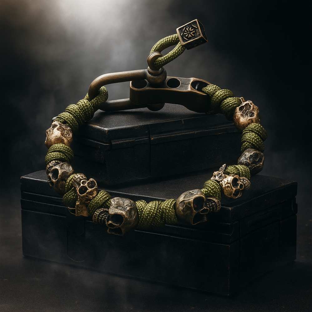 Bracelet homme à cordon perlé