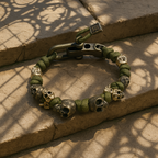 Bracelet homme à cordon perlé
