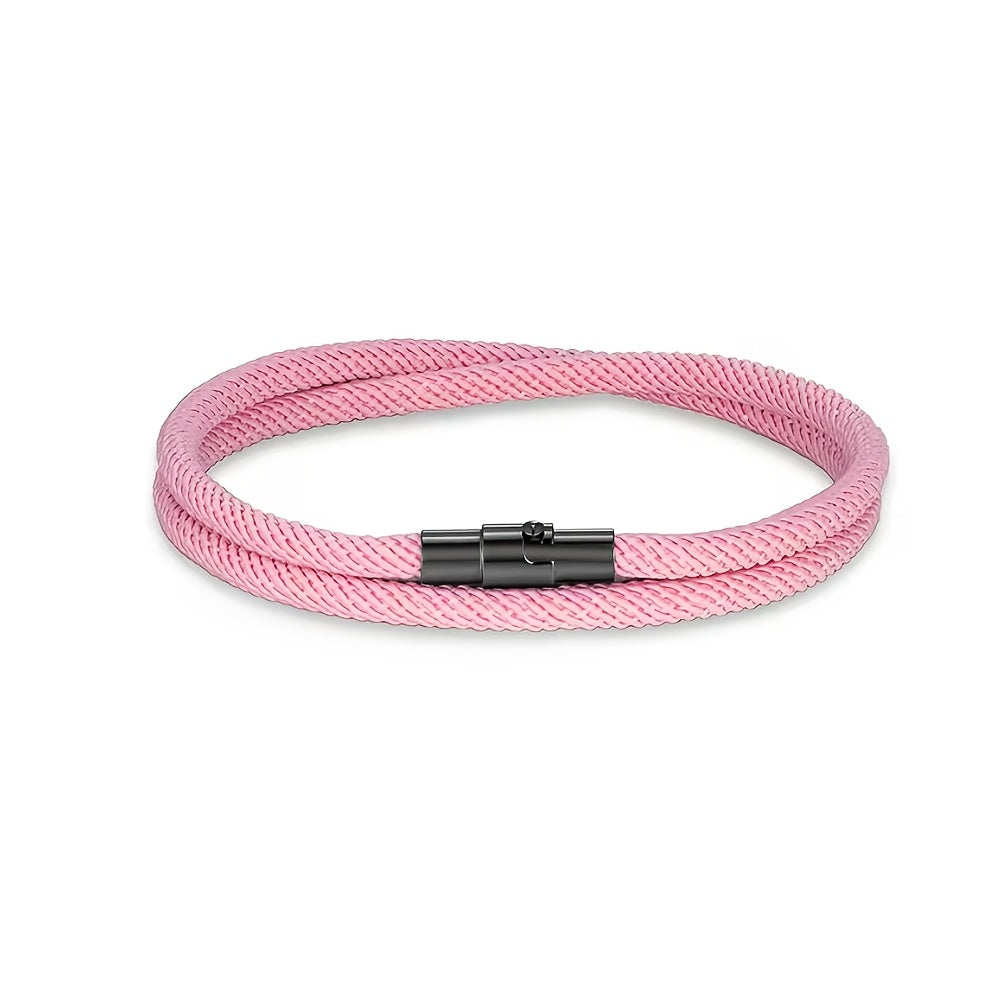 Bracelet homme tressé double tour