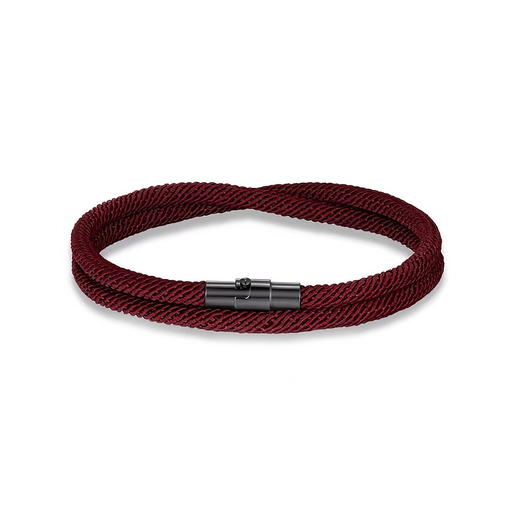 Bracelet homme tressé double tour